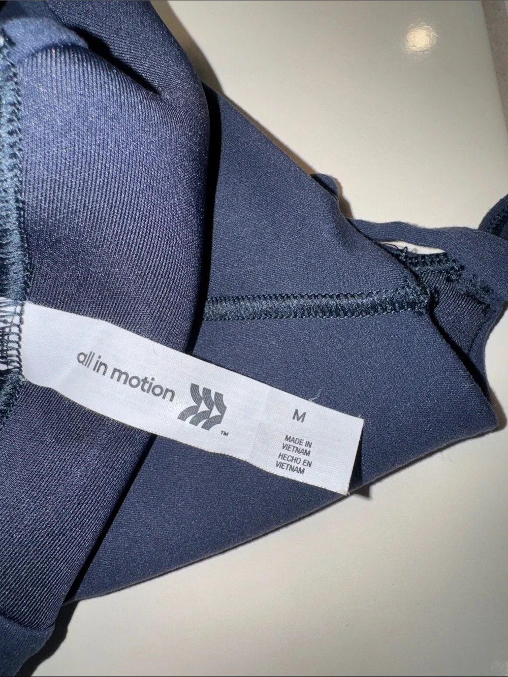 All In Motion Navy Ruched Bralette with Adjustable Straps - Picture 5 of 5